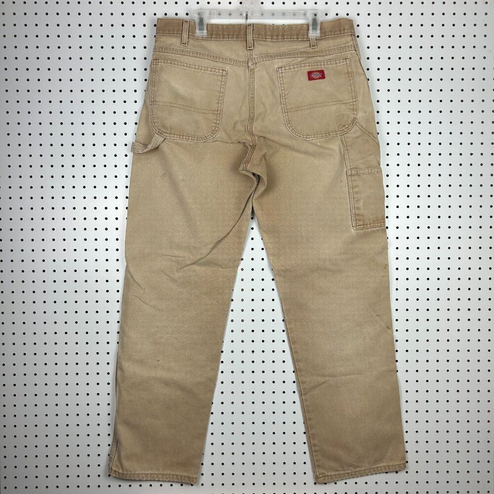 Dickies‎ Carpenter Pants 36x34 Distressed Sun Faded Work Wear Brown Duck Cotton